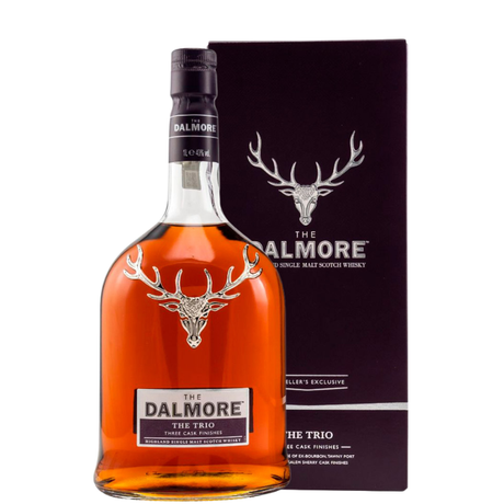 Bottle of The Dalmore The Trio with case