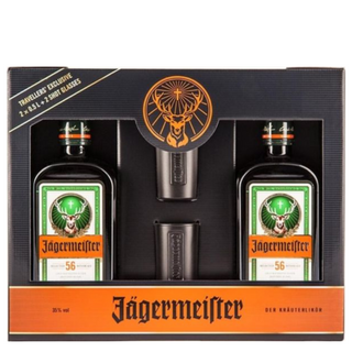 JÄGERMEISTER Gift Set with Handle 50cl x2 + 2 Glasses
