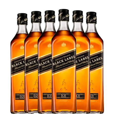 6 bottles of Johnnie Walker Black Label