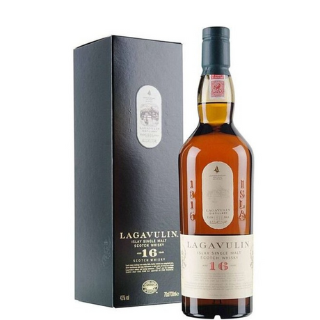 Bottle of Lagavulin 16 Years with case