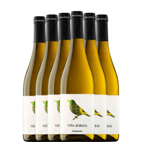 6 botellas de Viña Zorzal Chardonnay