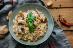 Risotto de setas y pollo